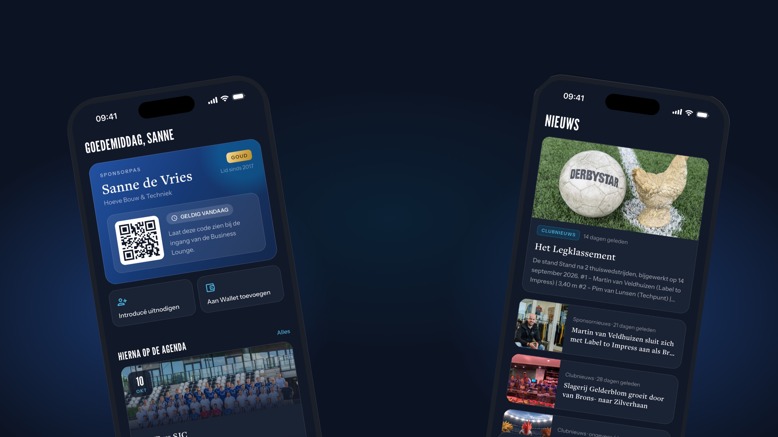 De Business Club-app is vernieuwd: je sponsorpas altijd op zak